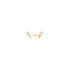 14kt Gold White Sapphire Spike Stud Earrings